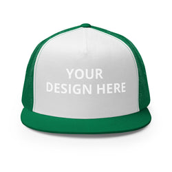 Customized Five Panel Trucker Cap - Trendy Urban Unisex Snapback Hat - Personalized Name Logo Hat