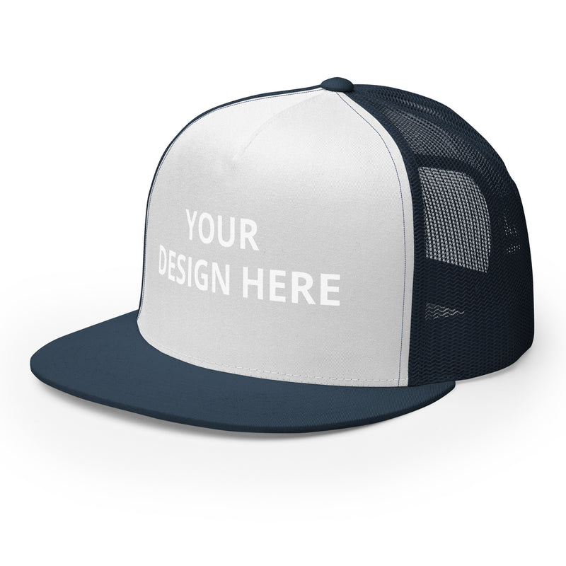 Customized Five Panel Trucker Hat - Unisex Trendy Urban Wear - Personalized Logo Name Hat