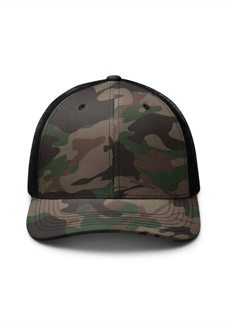 Customized Camouflage Trucker Hat - Unisex Urban Hunting Wear - Personalized Logo Name Cap