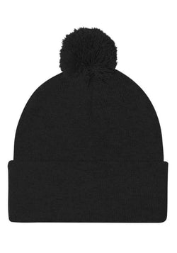 Customized Pom-Pom Knit Style Beanie - Warm Skull Cap - Cold Weather Headwear - Unisex Toboggan