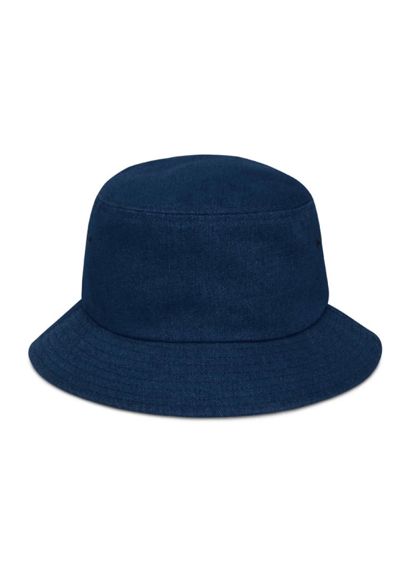 Denim Bucket Hat - Unisex Classic Urban Wear - Personalized Name Logo Floppy Hat