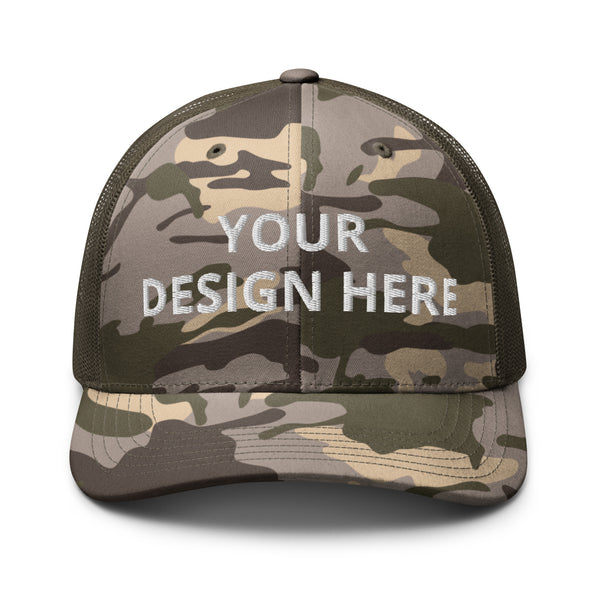 Customized Camouflage Trucker Hat - Unisex Urban Hunting Wear - Personalized Logo Name Cap