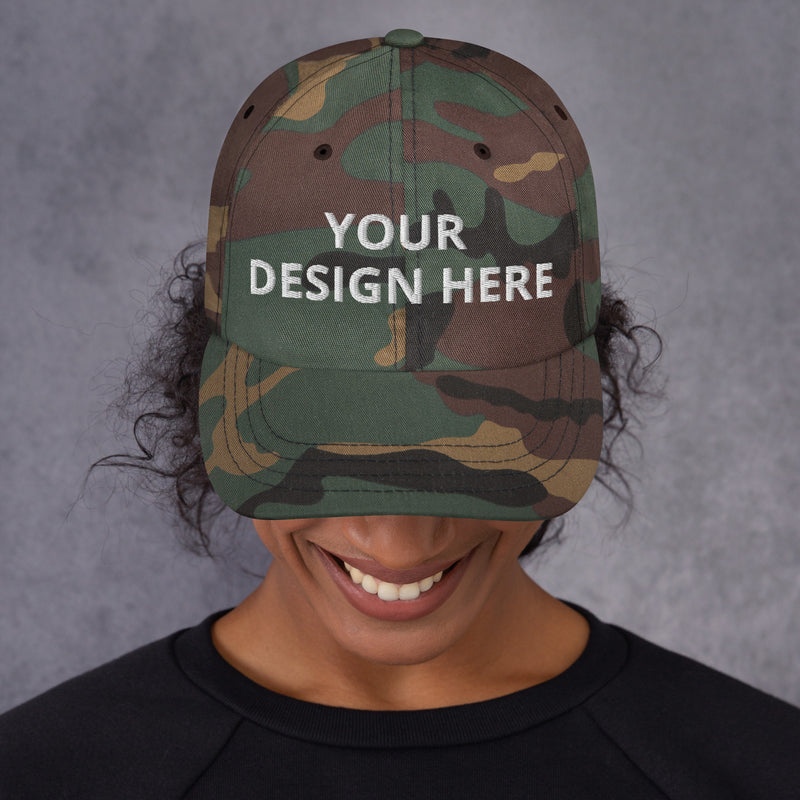 Customized Dad Hat - Curved Brim Baseball Cap - Unisex Style Sports Cap - Fashionable Athletic Wear