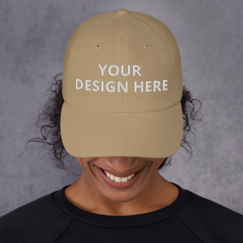 Customized Dad Hat - Curved Brim Baseball Cap - Unisex Style Sports Cap - Fashionable Athletic Wear