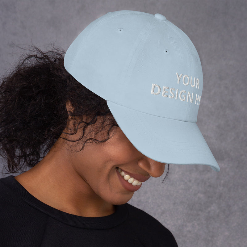 Customized Dad Hat - Curved Brim Baseball Cap - Unisex Style Sports Cap - Fashionable Athletic Wear