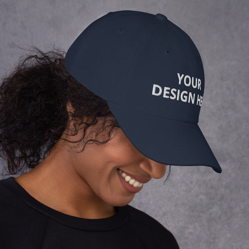 Customized Dad Hat - Curved Brim Baseball Cap - Unisex Style Sports Cap - Fashionable Athletic Wear