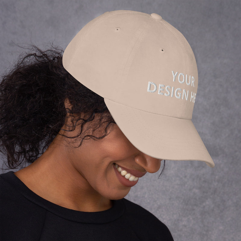 Customized Dad Hat - Curved Brim Baseball Cap - Unisex Style Sports Cap - Fashionable Athletic Wear