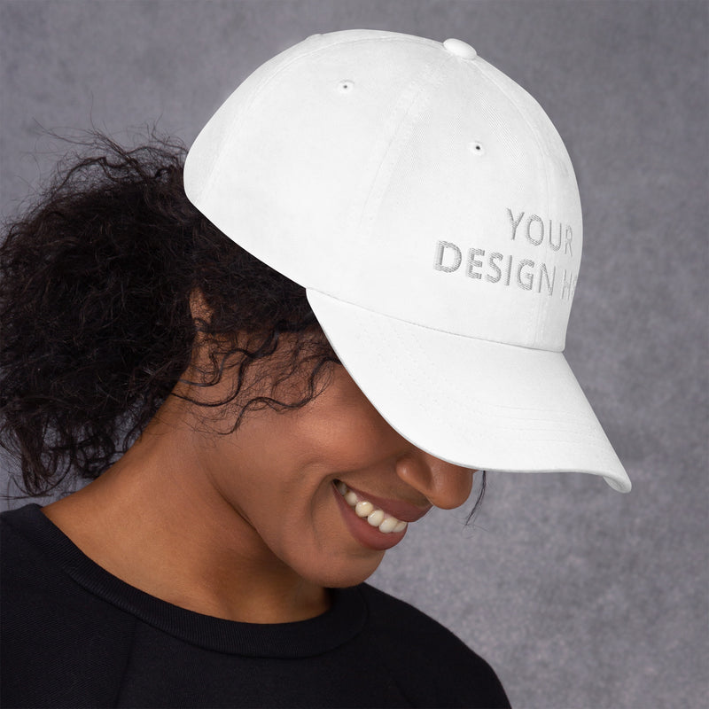 Customized Dad Hat - Curved Brim Baseball Cap - Unisex Style Sports Cap - Fashionable Athletic Wear