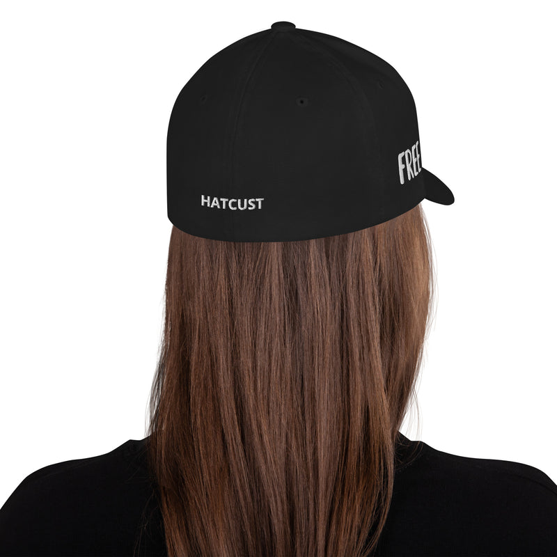 Structured Closed Back Cap - Chill Free Mentality Design - Fashionable Urban Street Wear - Unisex Athletic Wear