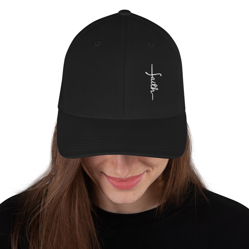 Structured Closed Back Cap - Christian Faith Design - Fashionable Urban Street Wear - Unisex Athletic Wear