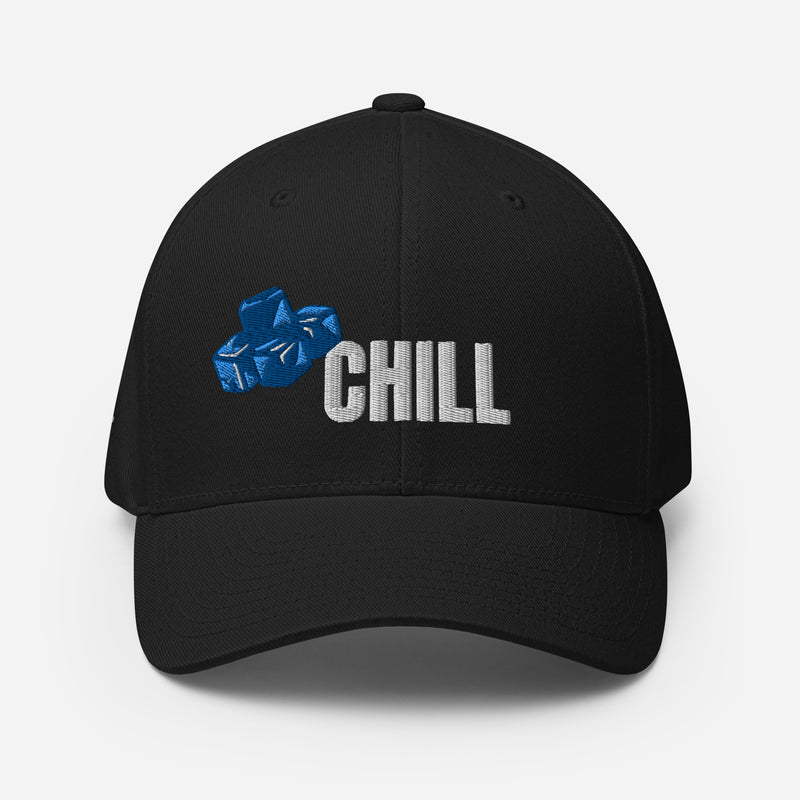 Structured Closed Back Cap - Chill Free Mentality Design - Fashionable Urban Street Wear - Unisex Athletic Wear