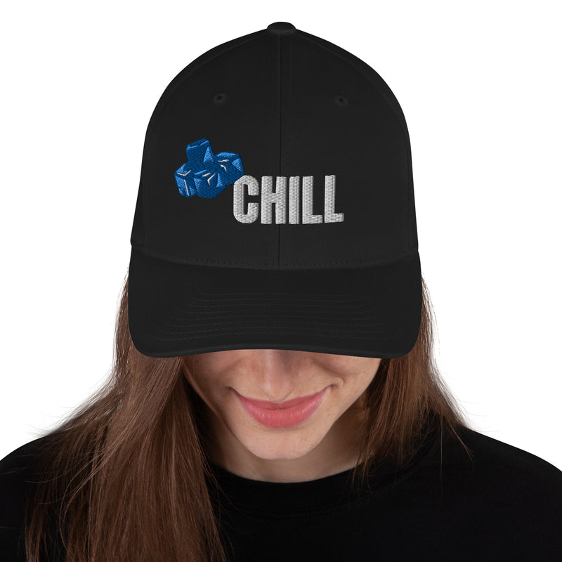 Structured Closed Back Cap - Chill Free Mentality Design - Fashionable Urban Street Wear - Unisex Athletic Wear