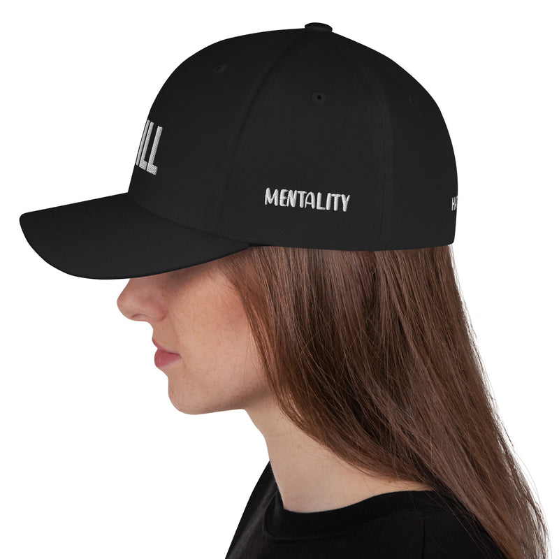 Structured Closed Back Cap - Chill Free Mentality Design - Fashionable Urban Street Wear - Unisex Athletic Wear