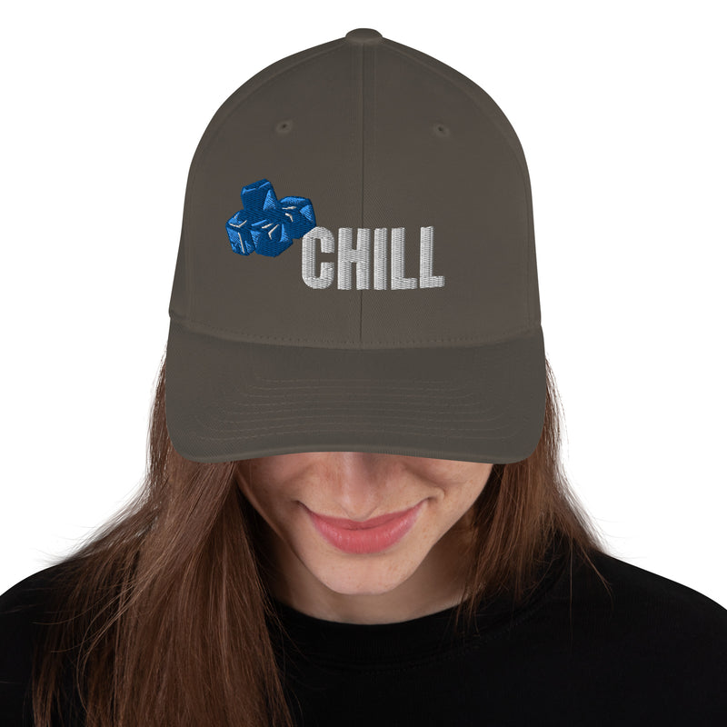 Structured Closed Back Cap - Chill Free Mentality Design - Fashionable Urban Street Wear - Unisex Athletic Wear