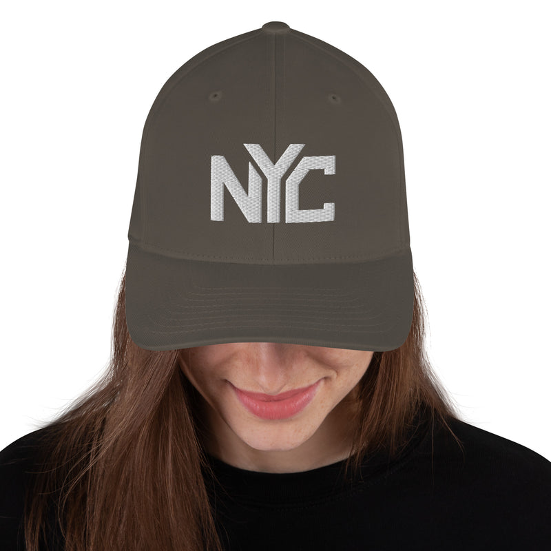 Structured Closed Back Cap - New York City Design - Fashionable Urban Street Wear - Unisex Athletic Wear