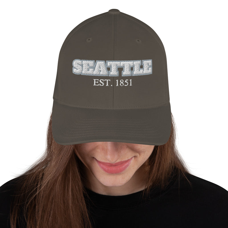 Structured Twill Knitted Cap - Seattle Design - Fashionable Urban Street Wear - Unisex Athletic Wear