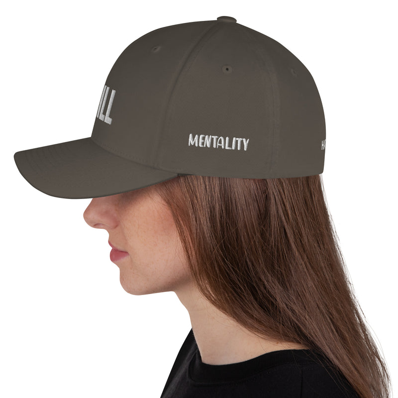 Structured Closed Back Cap - Chill Free Mentality Design - Fashionable Urban Street Wear - Unisex Athletic Wear