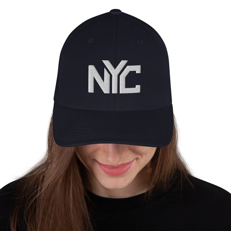 Structured Closed Back Cap - New York City Design - Fashionable Urban Street Wear - Unisex Athletic Wear