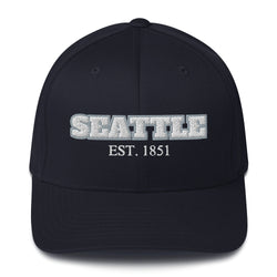 Structured Twill Knitted Cap - Seattle Design - Fashionable Urban Street Wear - Unisex Athletic Wear