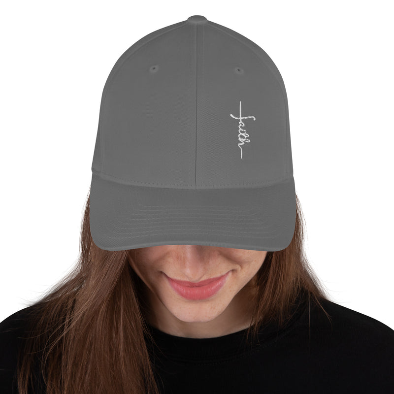 Structured Closed Back Cap - Christian Faith Design - Fashionable Urban Street Wear - Unisex Athletic Wear