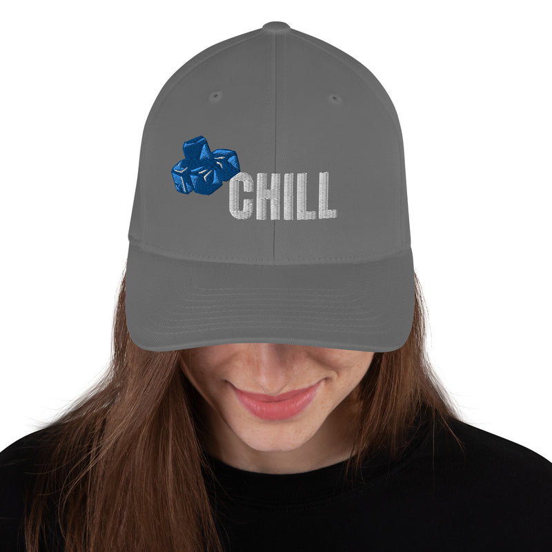 Structured Closed Back Cap - Chill Free Mentality Design - Fashionable Urban Street Wear - Unisex Athletic Wear