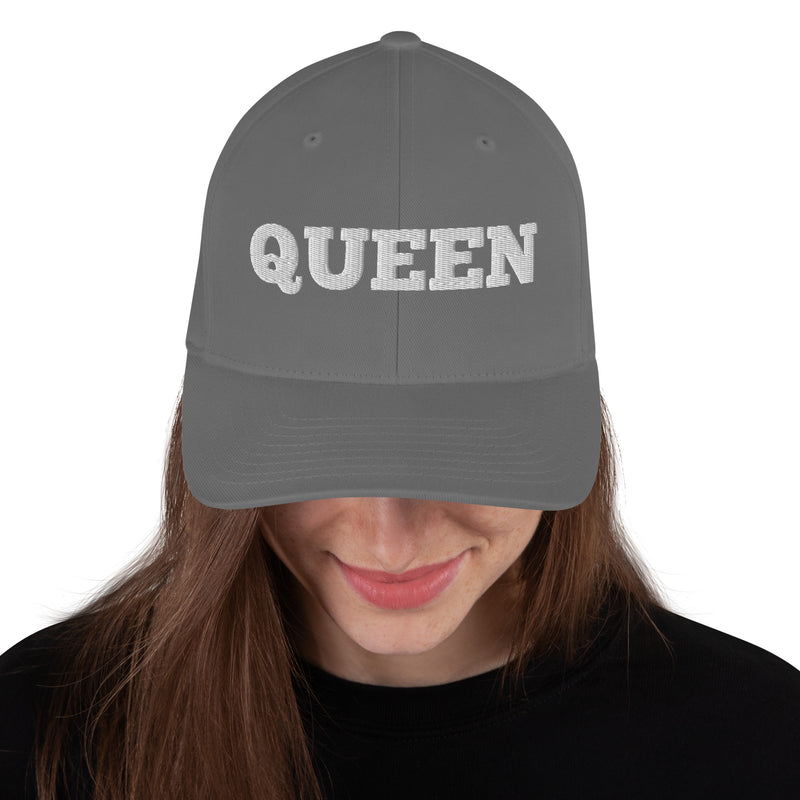 Structured Closed Back Cap - Queen Women’s Design - Fashionable Urban Street Wear - Athletic Wear