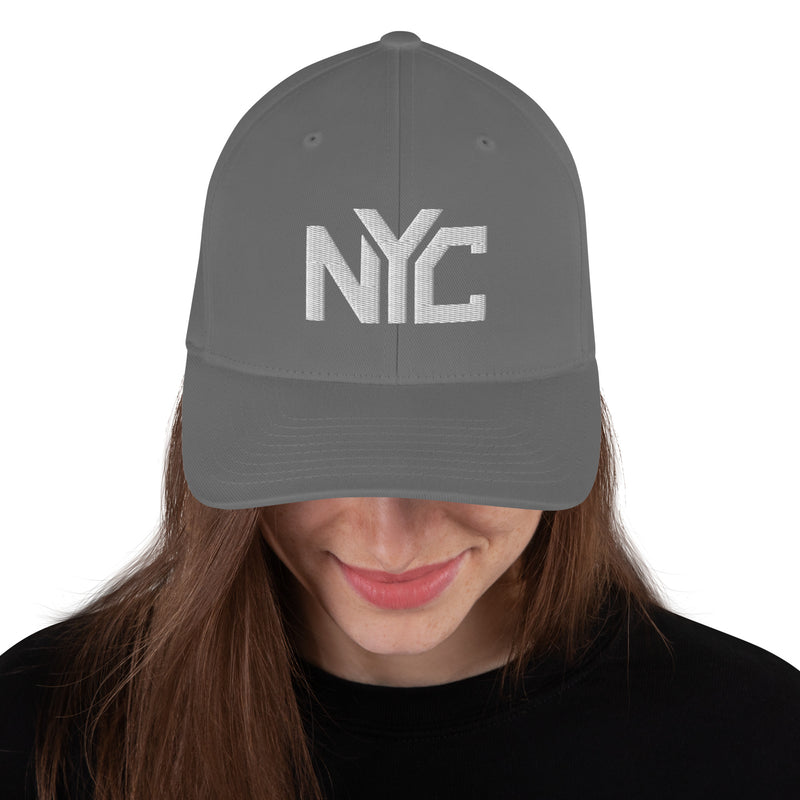 Structured Closed Back Cap - New York City Design - Fashionable Urban Street Wear - Unisex Athletic Wear