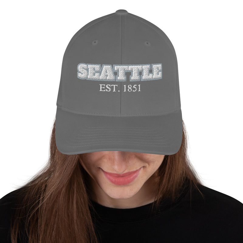 Structured Twill Knitted Cap - Seattle Design - Fashionable Urban Street Wear - Unisex Athletic Wear