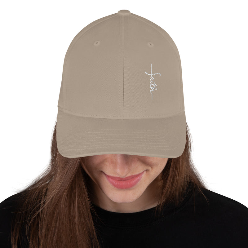 Structured Closed Back Cap - Christian Faith Design - Fashionable Urban Street Wear - Unisex Athletic Wear