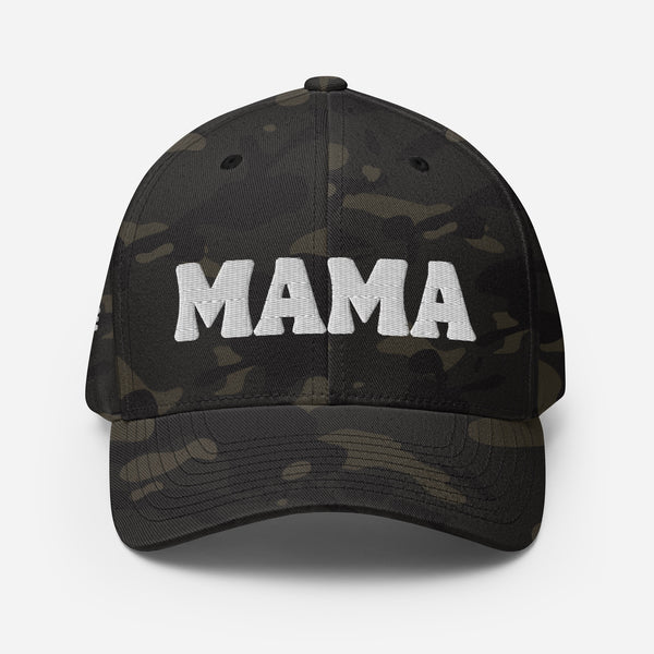 Structured Closed Back Cap - Mama Needs Wine Design - Fashionable Urban Street Wear - Unisex Athletic Wear