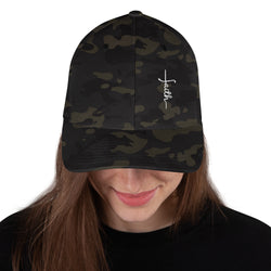 Structured Closed Back Cap - Christian Faith Design - Fashionable Urban Street Wear - Unisex Athletic Wear