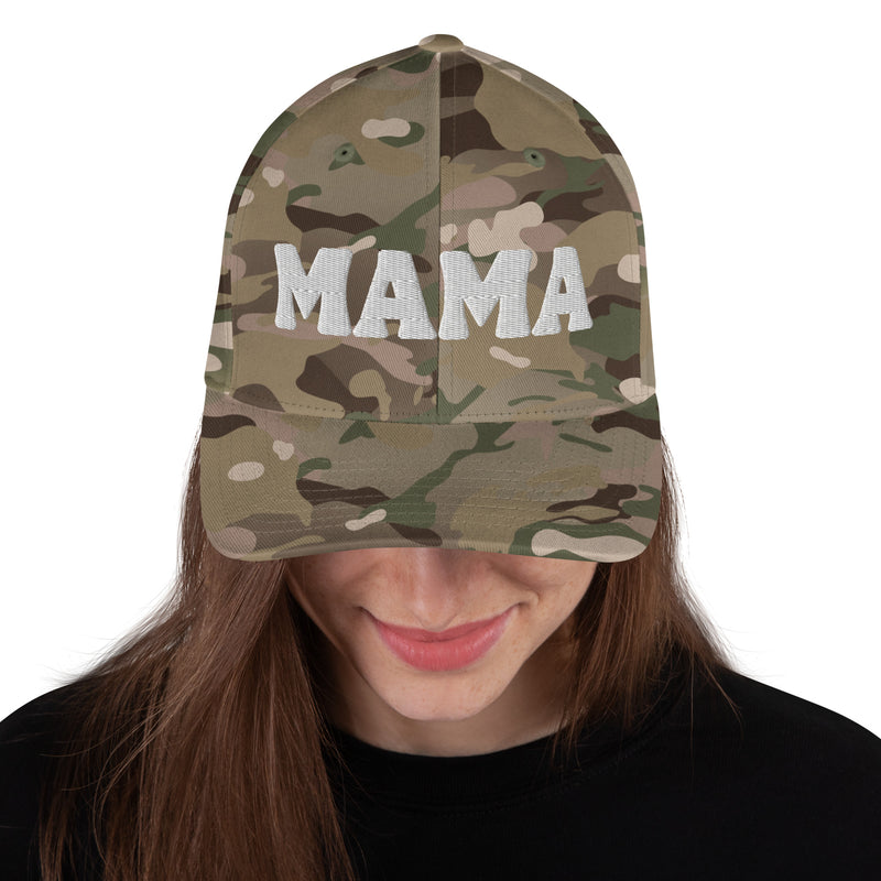 Structured Closed Back Cap - Mama Needs Wine Design - Fashionable Urban Street Wear - Unisex Athletic Wear