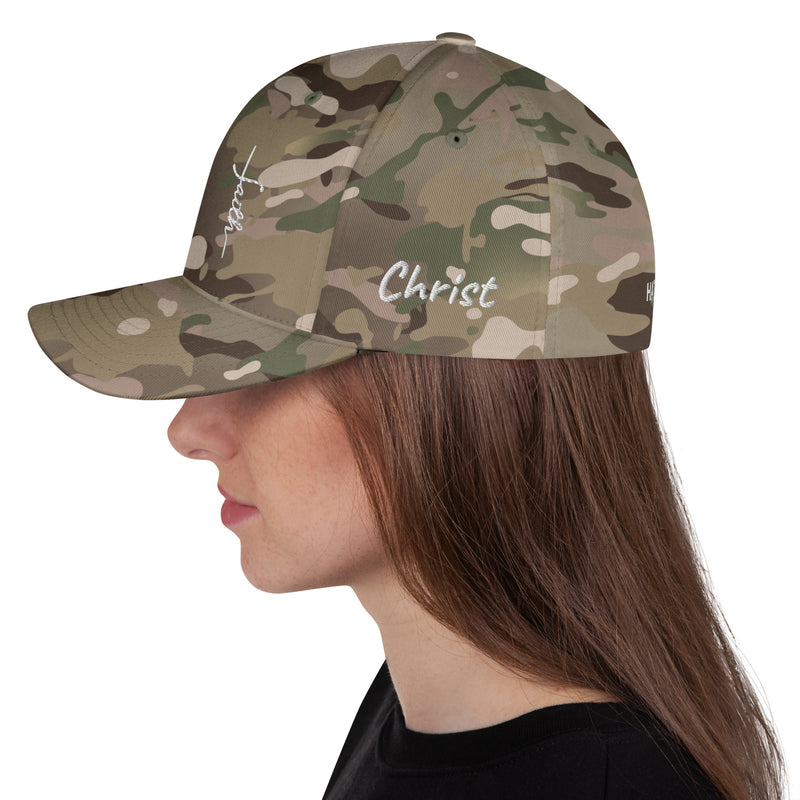 Structured Closed Back Cap - Christian Faith Design - Fashionable Urban Street Wear - Unisex Athletic Wear