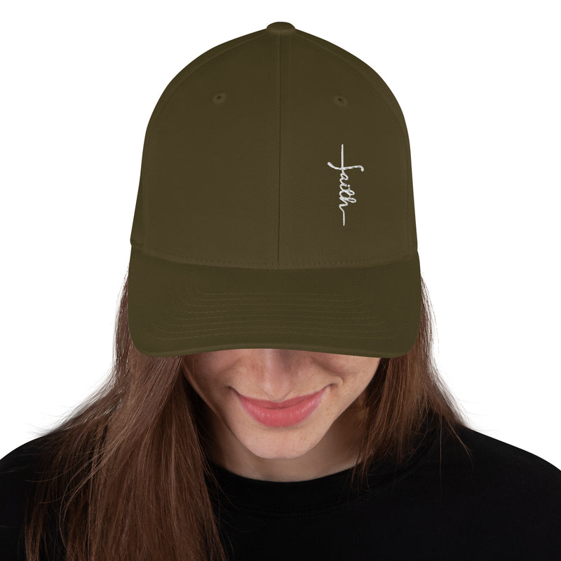 Structured Closed Back Cap - Christian Faith Design - Fashionable Urban Street Wear - Unisex Athletic Wear