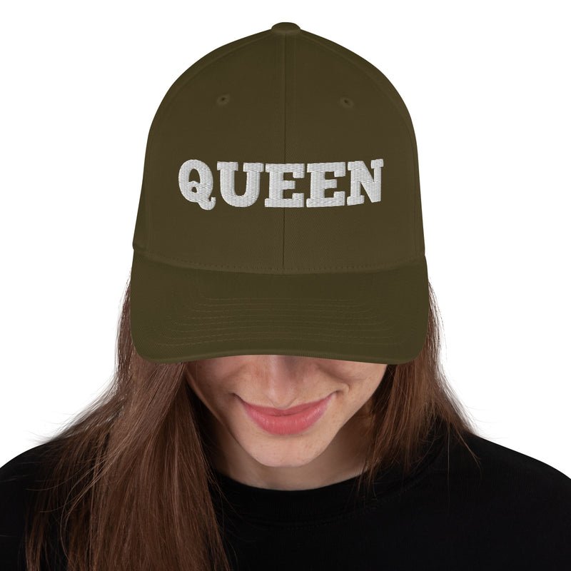 Structured Closed Back Cap - Queen Women’s Design - Fashionable Urban Street Wear - Athletic Wear