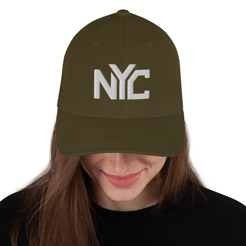 Structured Closed Back Cap - New York City Design - Fashionable Urban Street Wear - Unisex Athletic Wear