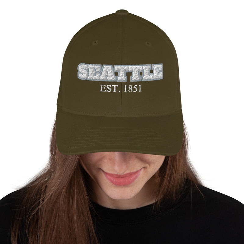 Structured Twill Knitted Cap - Seattle Design - Fashionable Urban Street Wear - Unisex Athletic Wear