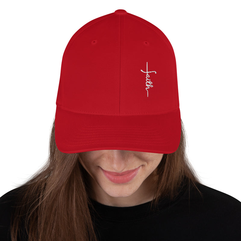 Structured Closed Back Cap - Christian Faith Design - Fashionable Urban Street Wear - Unisex Athletic Wear