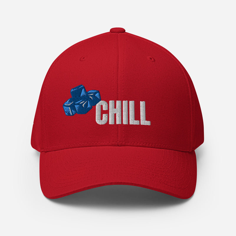 Structured Closed Back Cap - Chill Free Mentality Design - Fashionable Urban Street Wear - Unisex Athletic Wear