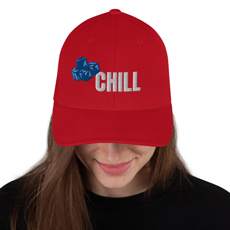 Structured Closed Back Cap - Chill Free Mentality Design - Fashionable Urban Street Wear - Unisex Athletic Wear