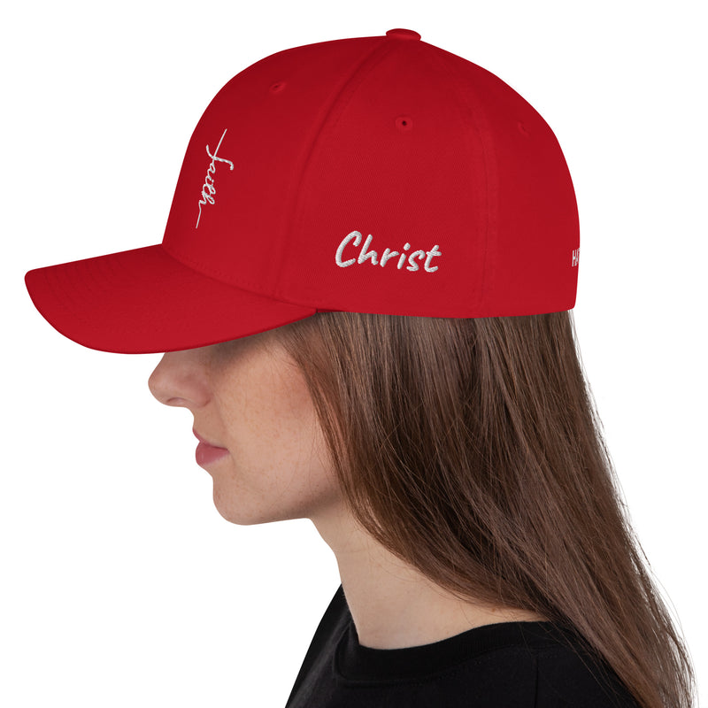 Structured Closed Back Cap - Christian Faith Design - Fashionable Urban Street Wear - Unisex Athletic Wear