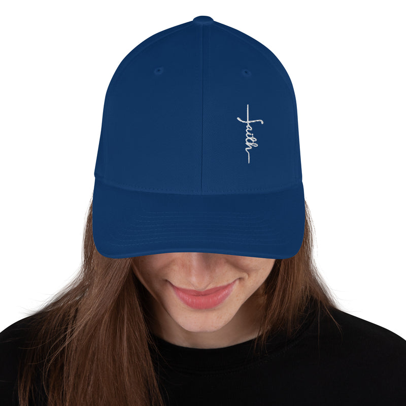 Structured Closed Back Cap - Christian Faith Design - Fashionable Urban Street Wear - Unisex Athletic Wear