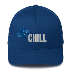 Structured Closed Back Cap - Chill Free Mentality Design - Fashionable Urban Street Wear - Unisex Athletic Wear