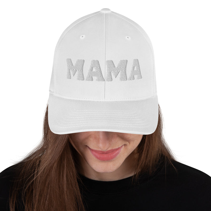 Structured Closed Back Cap - Mama Needs Wine Design - Fashionable Urban Street Wear - Unisex Athletic Wear