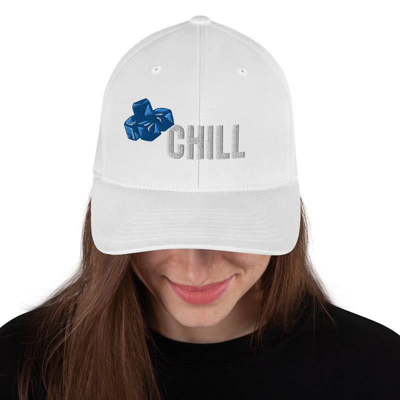 Structured Closed Back Cap - Chill Free Mentality Design - Fashionable Urban Street Wear - Unisex Athletic Wear