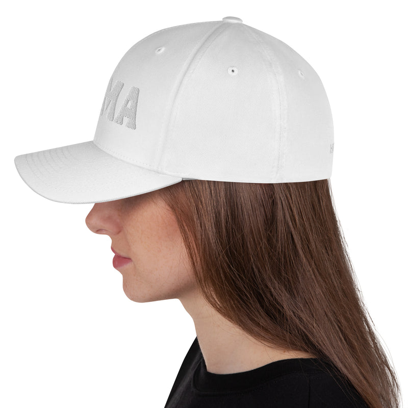 Structured Closed Back Cap - Mama Needs Wine Design - Fashionable Urban Street Wear - Unisex Athletic Wear