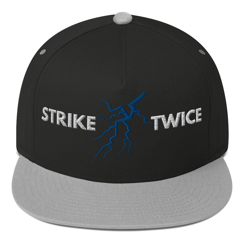 SnapBack Flat Bill Cap - Lightning Strike Design - Fashionable Urban Street Wear - Unisex Athletic Wear