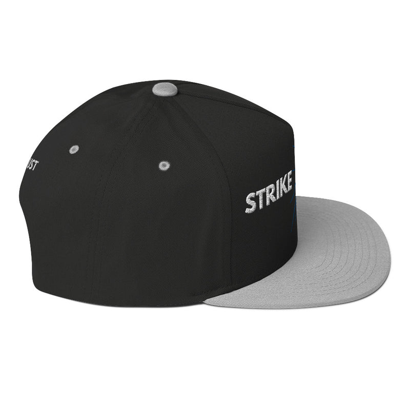 SnapBack Flat Bill Cap - Lightning Strike Design - Fashionable Urban Street Wear - Unisex Athletic Wear