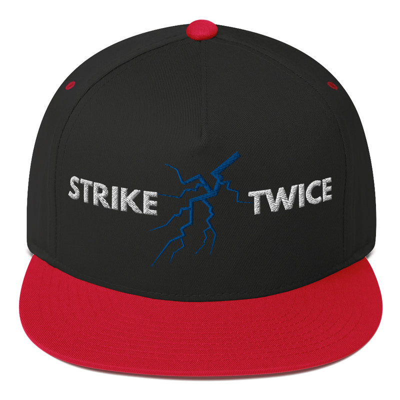 SnapBack Flat Bill Cap - Lightning Strike Design - Fashionable Urban Street Wear - Unisex Athletic Wear