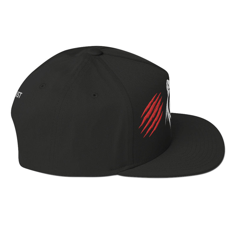 SnapBack Flat Bill Cap - Panther Scratch Design - Fashionable Urban Street Wear - Unisex Athletic Wear